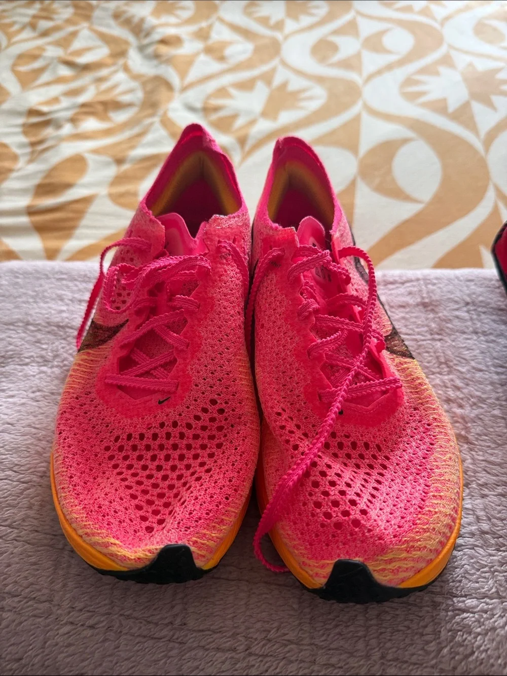 Nike Pink and Orange ZoomX Running Shoe